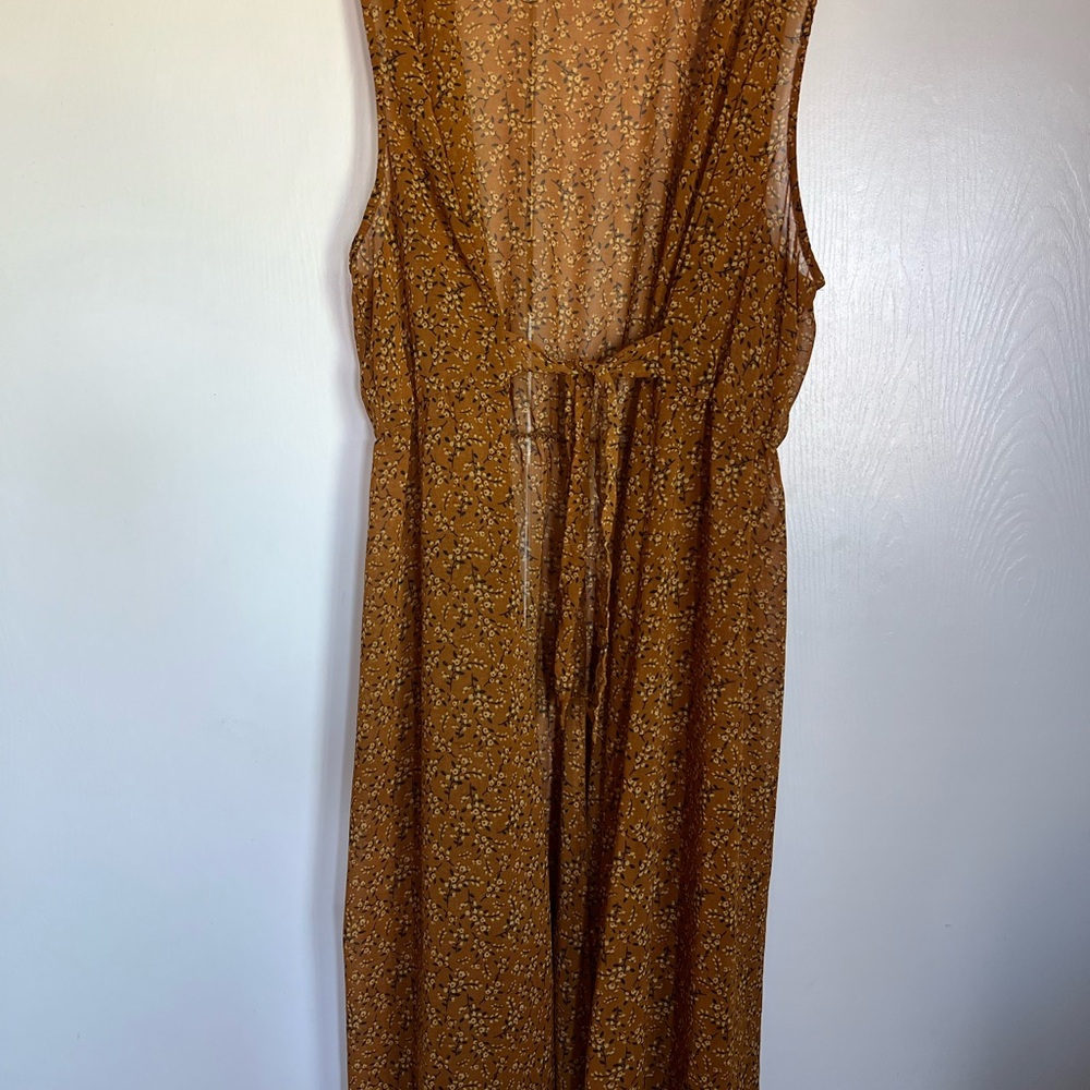 Liberty Love Floral Dress in Tan and Yellow